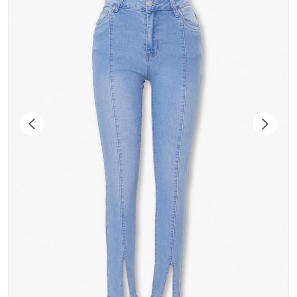 Split leg skinny jeans NWOT
